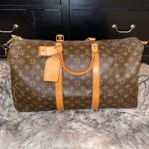 Louis Vuitton keepall 50 w/lock, keys, luggage tag